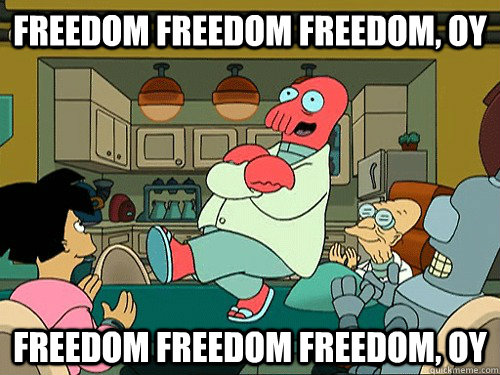 In an episode of Futurama, the crew celebrates Freedom Day, a day where one can do anything they want, regardless of the consequences. 